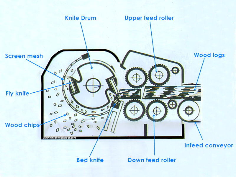 Drum chipper structure